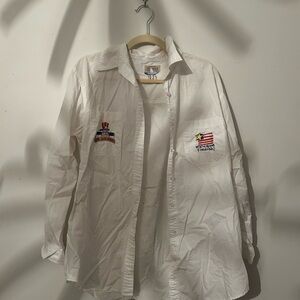 St. John's Bay Cream Button-Up Shirt